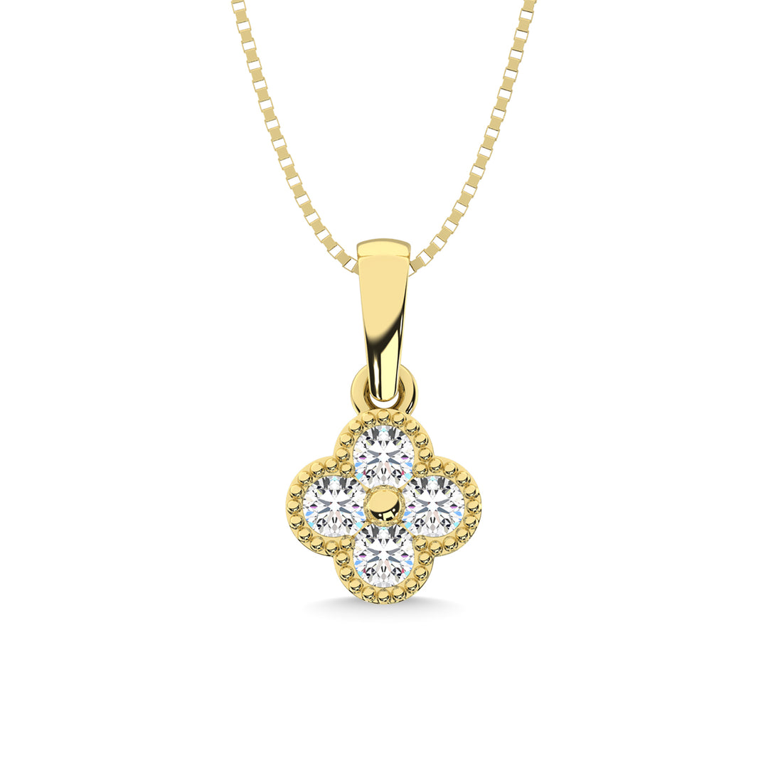 10K Yellow Gold Diamond 1/5 Ct.Tw. Fashion Pendant