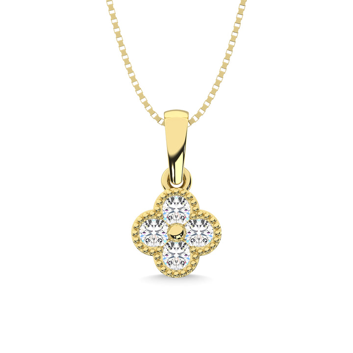 10K Yellow Gold Diamond 1/5 Ct.Tw. Fashion Pendant