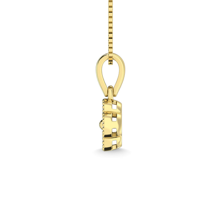 10K Yellow Gold Diamond 1/5 Ct.Tw. Fashion Pendant