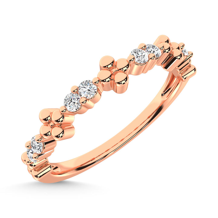 14K Rose Gold Diamond 1/6 Ct.Tw. Stackable Ring