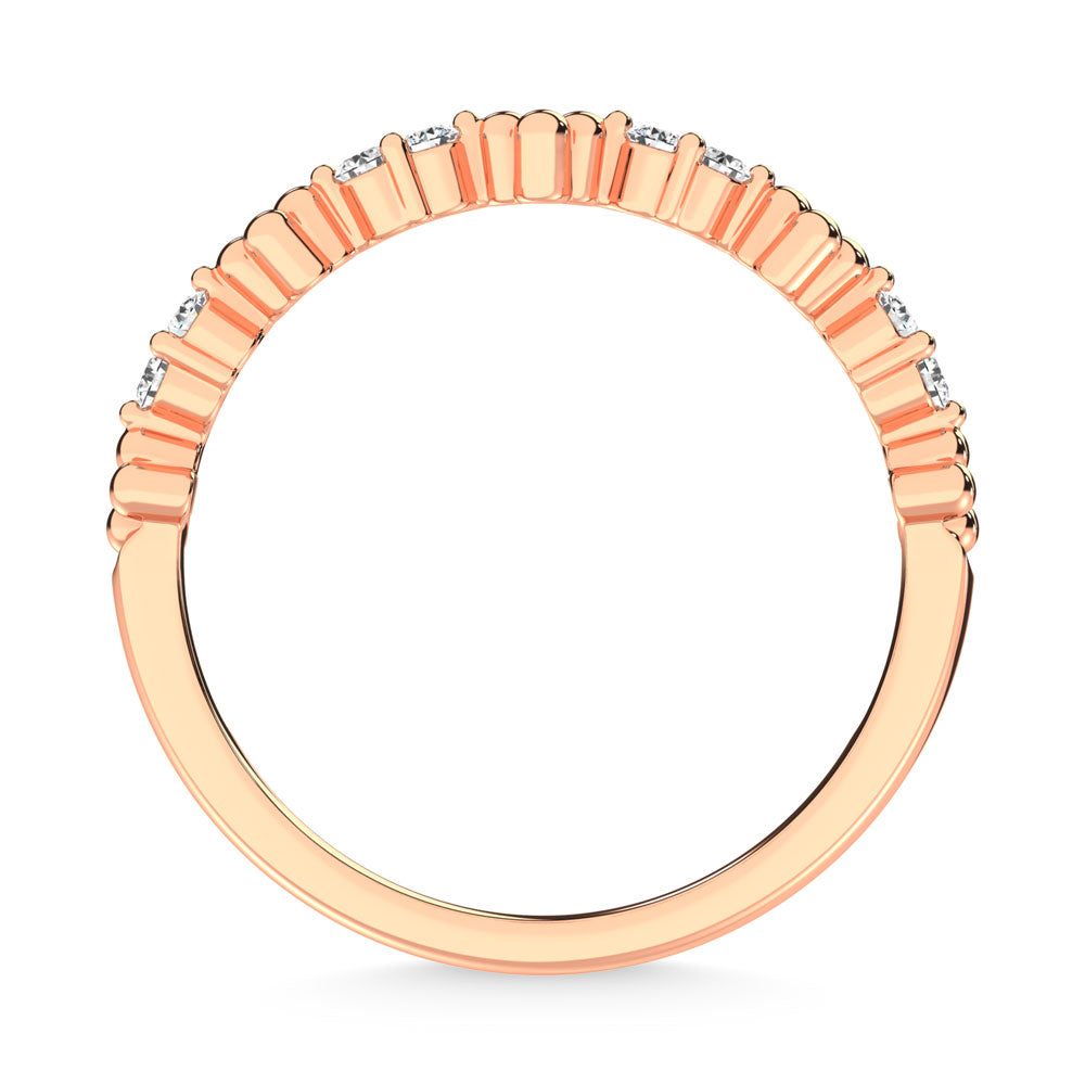 14K Rose Gold Diamond 1/6 Ct.Tw. Stackable Ring