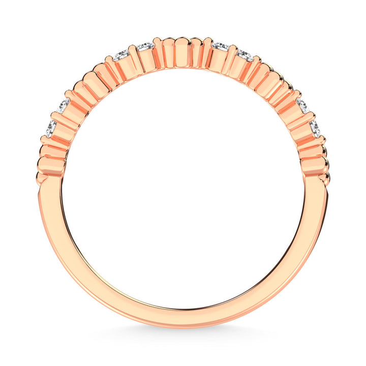 14K Rose Gold Diamond 1/6 Ct.Tw. Stackable Ring