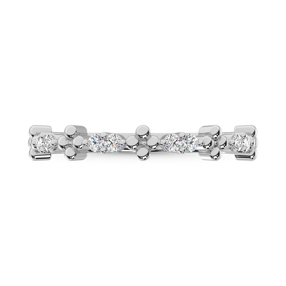 14K White Gold Diamond 1/6 Ct.Tw. Stackable Ring