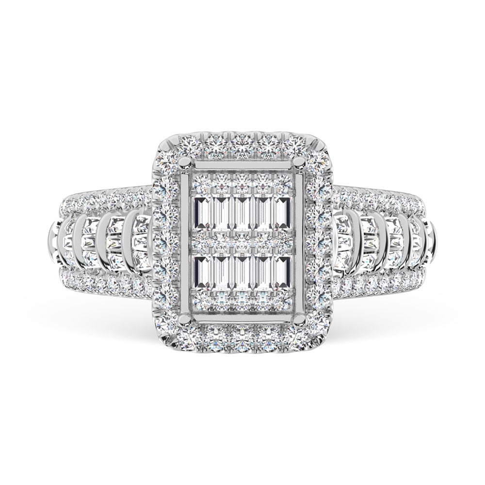 14K White Gold Diamond 1 Ct.Tw. Engagement Ring