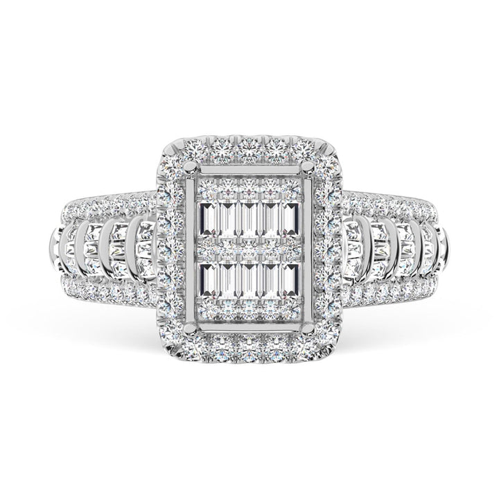 14K White Gold Diamond 1 Ct.Tw. Engagement Ring
