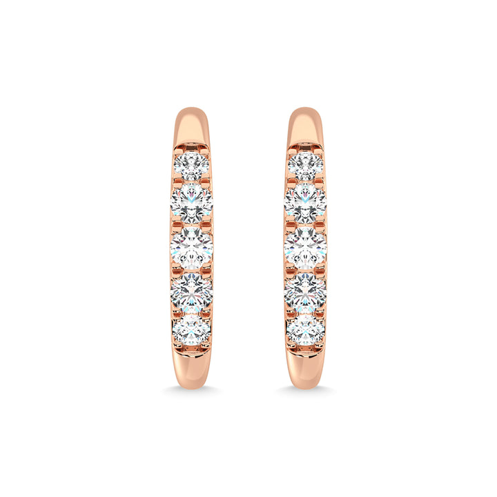 14K Rose Gold Diamond 1/6 Ct.Tw. Fashion Earrings