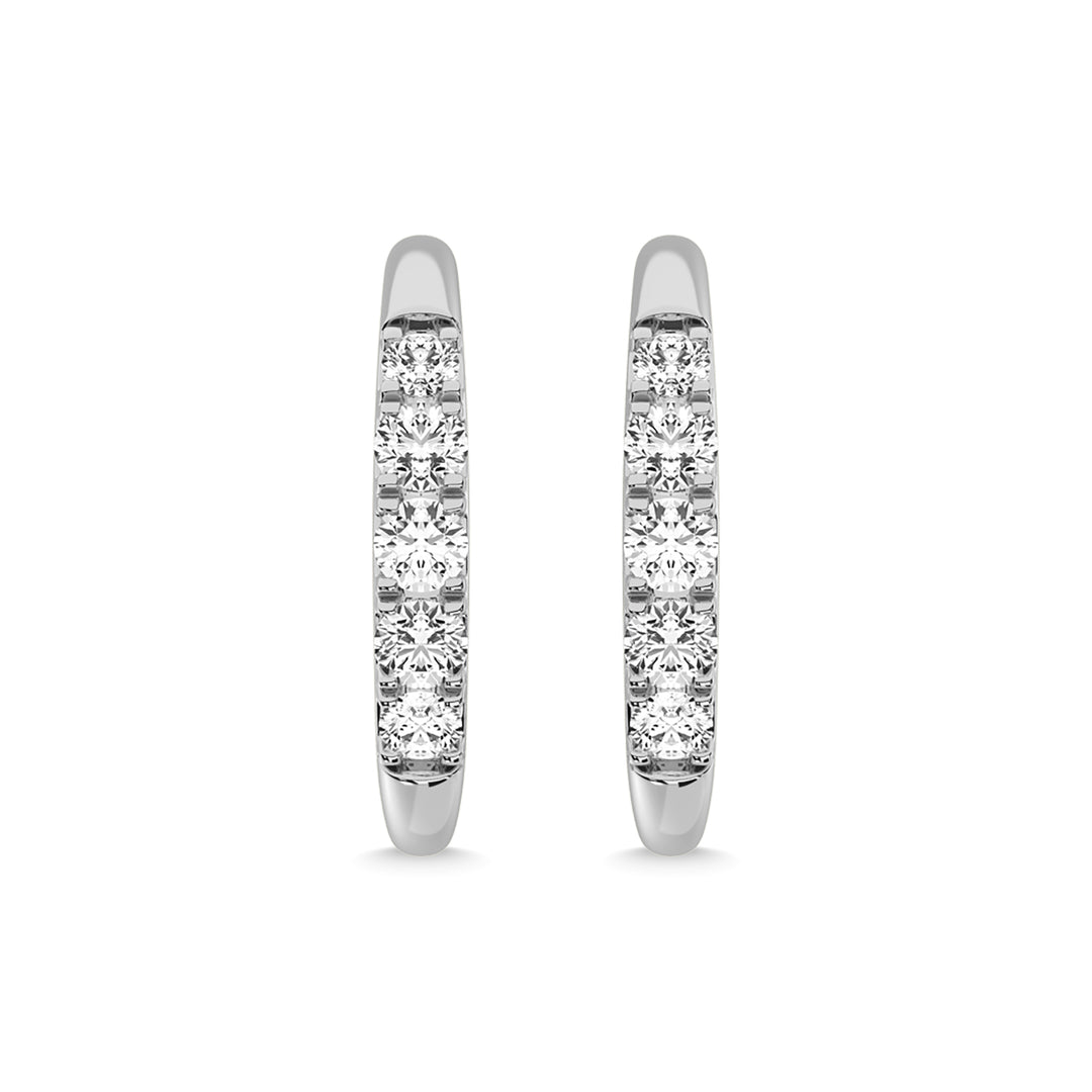 14K White Gold Diamond 1/6 Ct.Tw. Fashion Earrings
