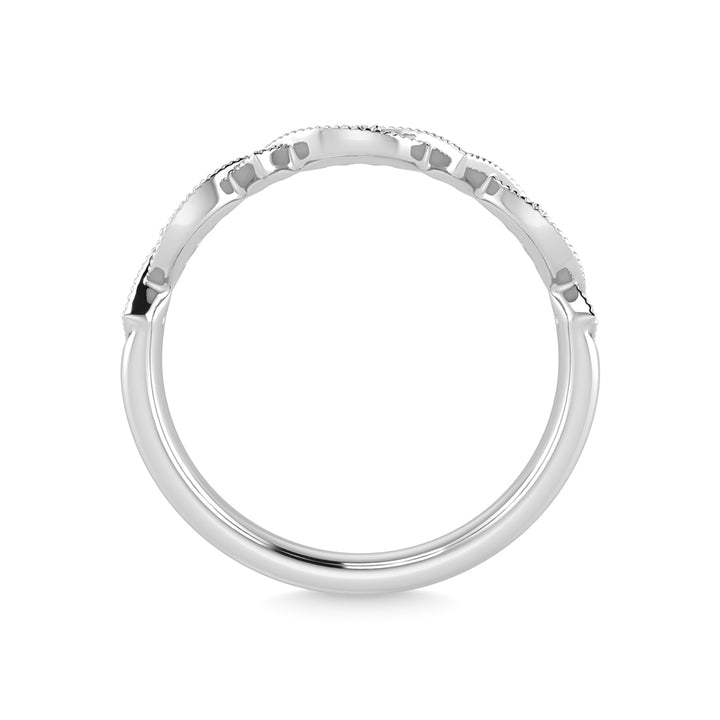 14K White Gold Diamond 1/6 Ct.Tw. Stackable Ring
