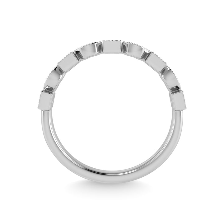 10K White Gold Diamond 1/10 Ct.Tw. Stackable Band