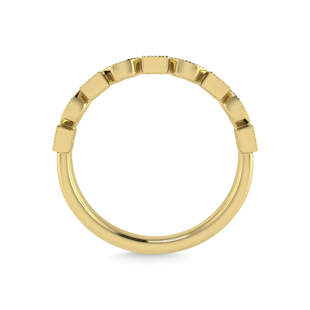 10K Yellow Gold Diamond 1/10 Ct.Tw. Stackable Band