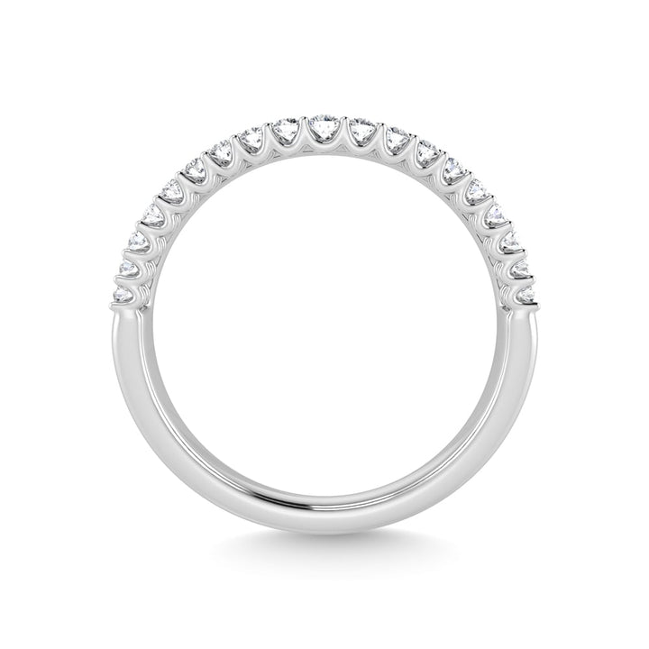 14K White Gold Diamond 1/10 Ct.Tw. Curve Band