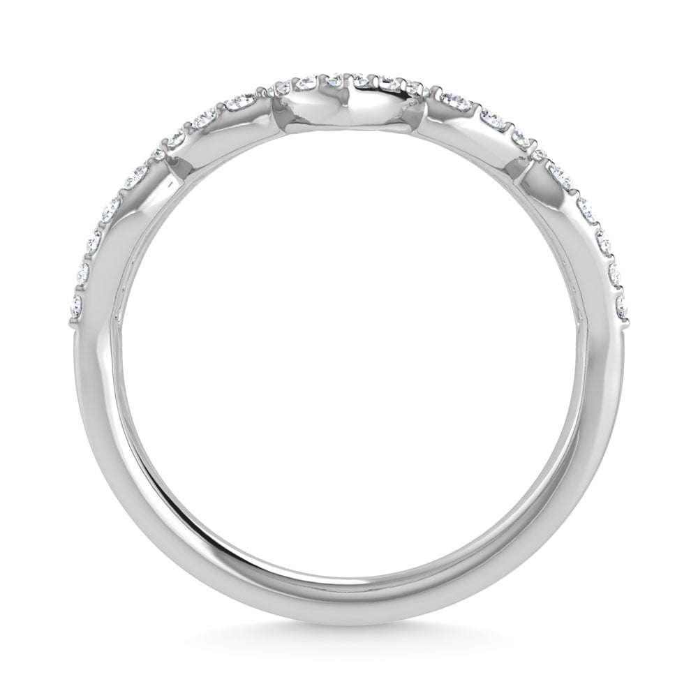 14K White Gold Diamond 1/5 Ct.Tw. Chevron Band