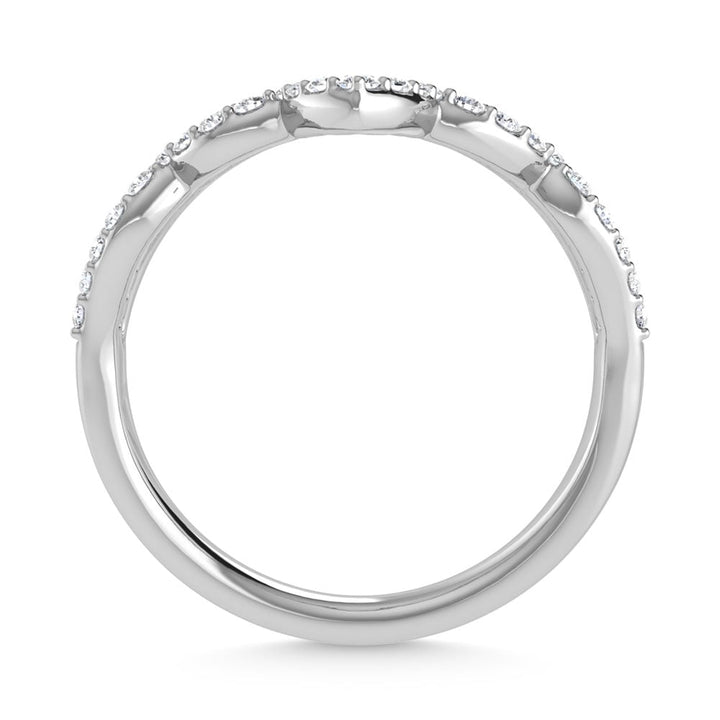 14K White Gold Diamond 1/5 Ct.Tw. Chevron Band