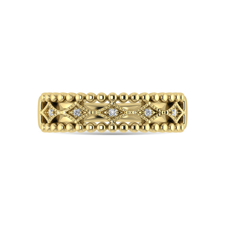10K Yellow Gold Diamond 1/20 Ct.Tw. Fashion Band