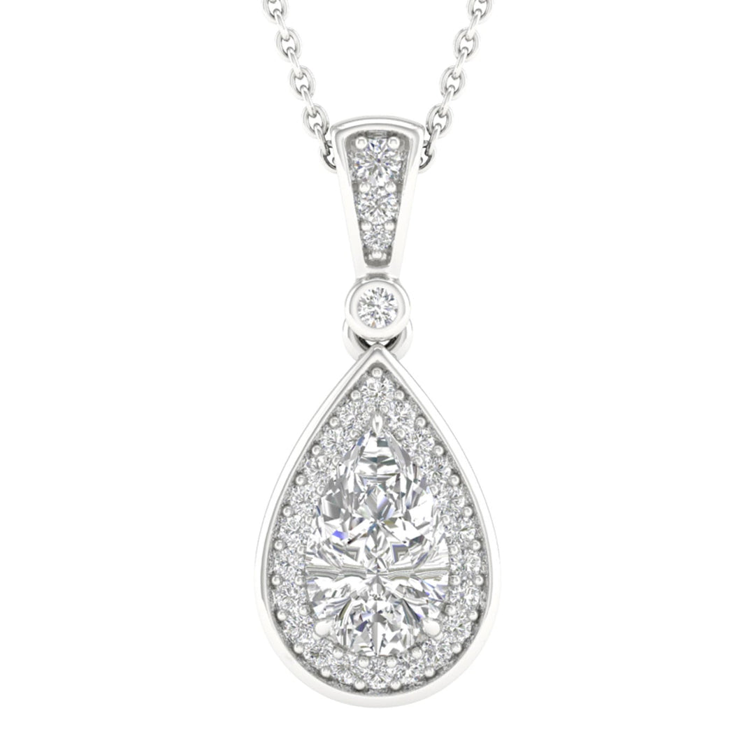 14K 1.15CT  Lab Grown Diamond Pendant