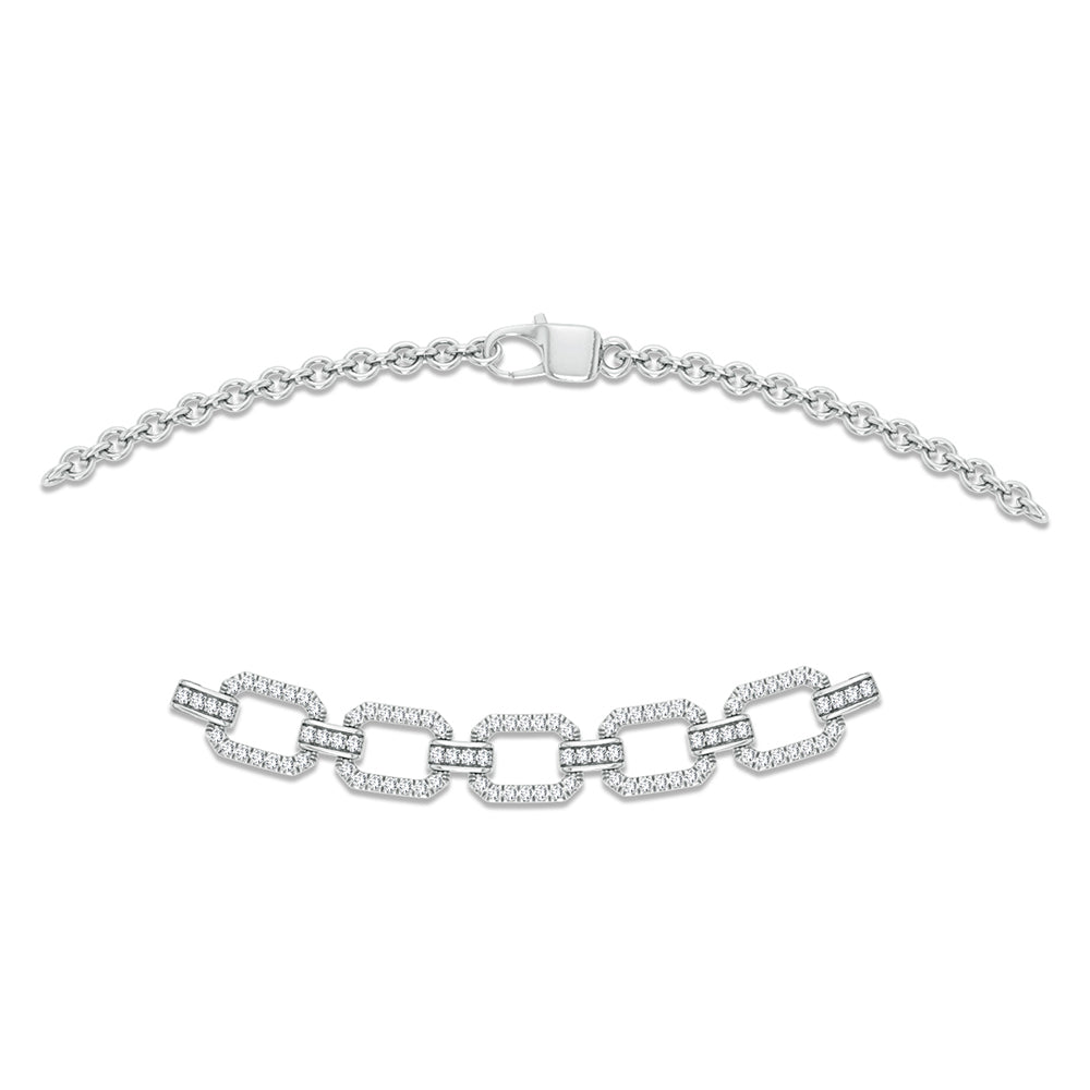 Luminous 14K White Gold 1ct Lab Diamond Pendant Necklace