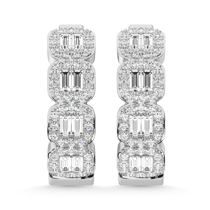 14K White Gold Diamond 1/2 Ct.Tw. Fashion Earrings