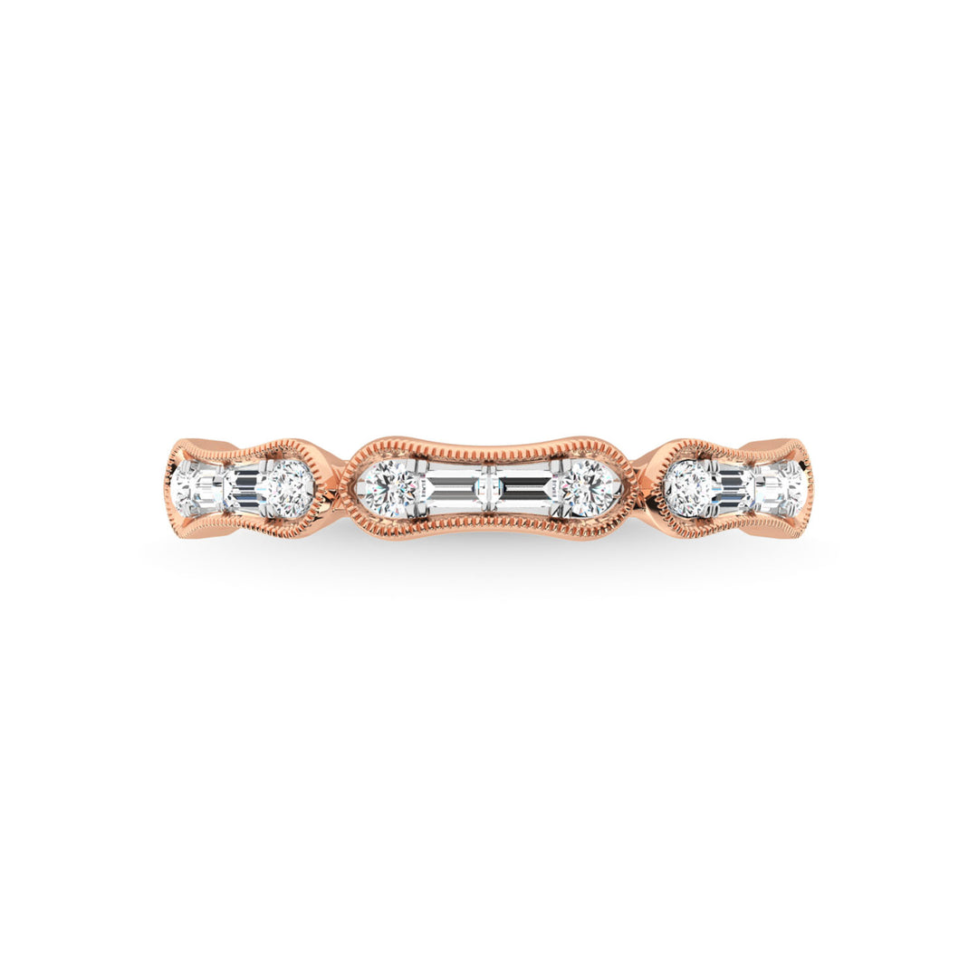 14K Rose Gold Diamond 1/4 Ct.Tw. Anniversary Ring