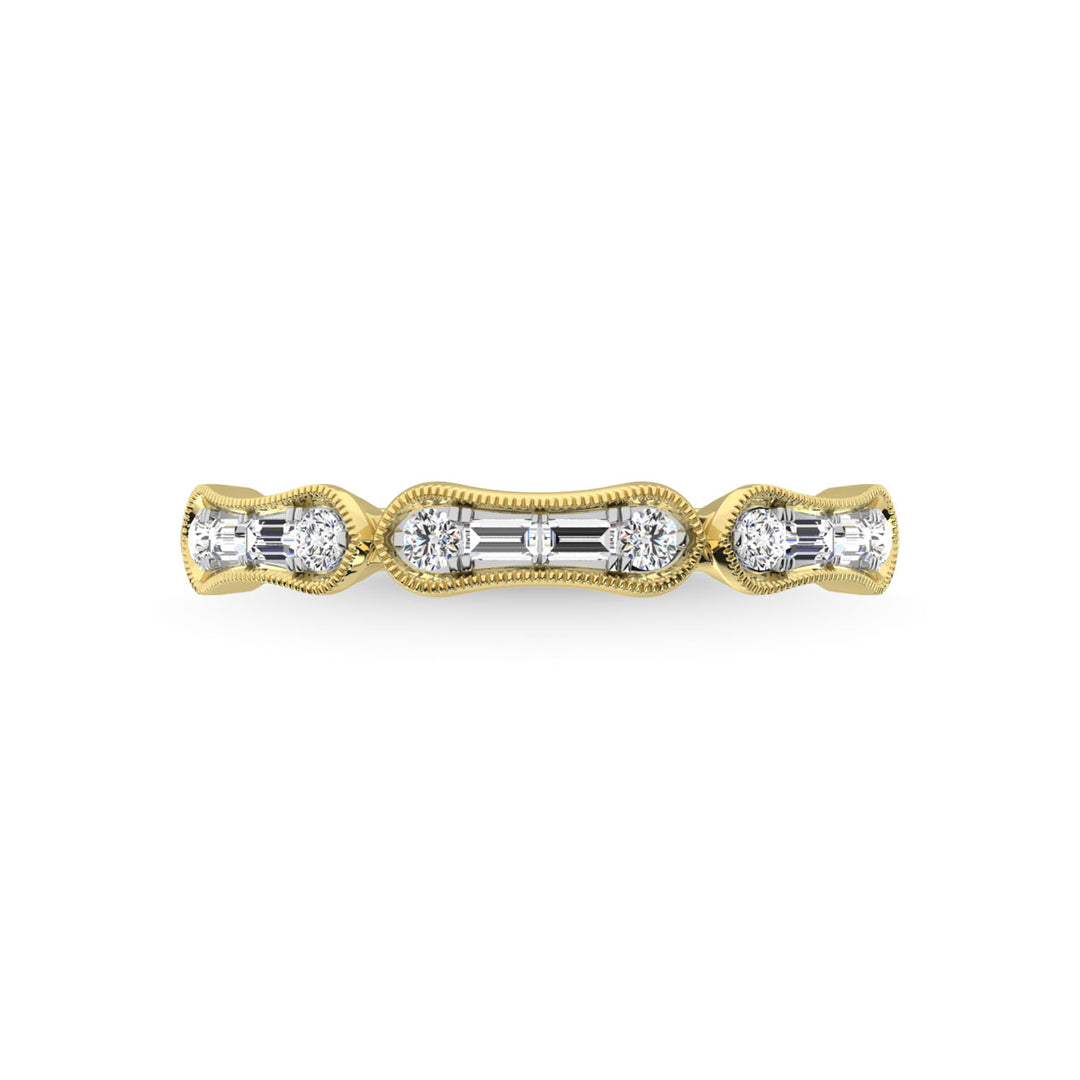 14K Yellow Gold Diamond 1/4 Ct.Tw. Anniversary Ring