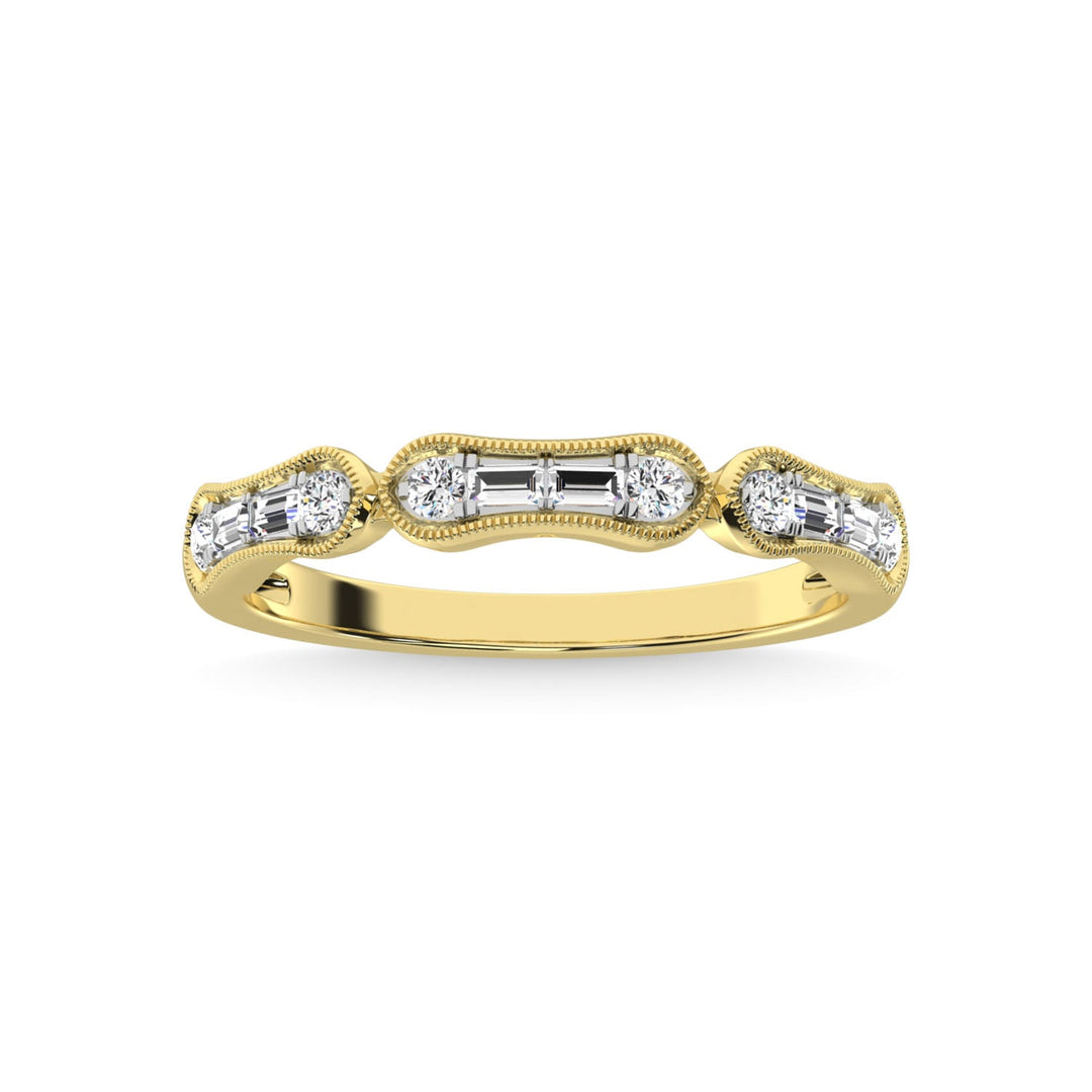 14K Yellow Gold Diamond 1/4 Ct.Tw. Anniversary Ring