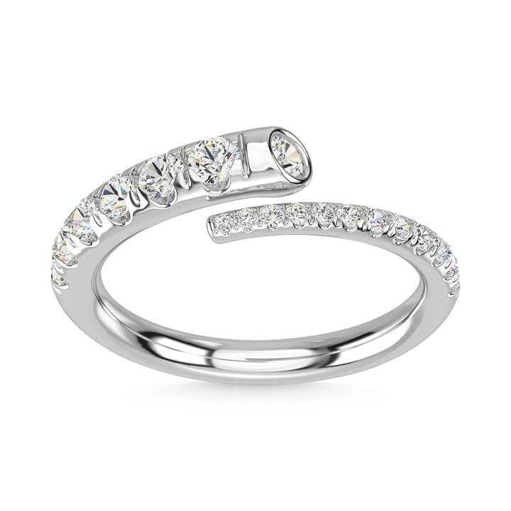 14K White Gold Diamond 1/2 Ct.Tw. Fashion Ring