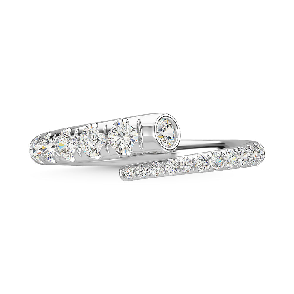 14K White Gold Diamond 1/2 Ct.Tw. Fashion Ring