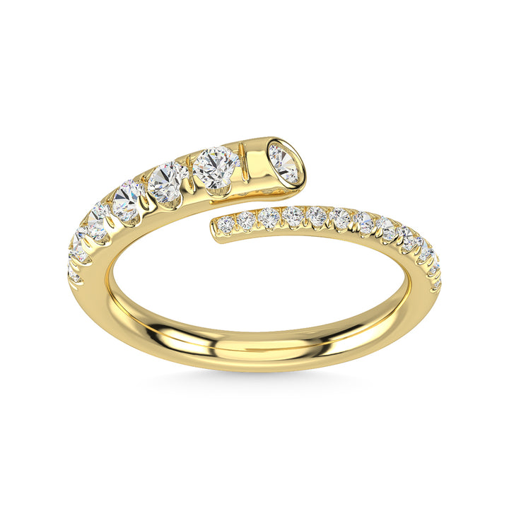14K Yellow Gold Diamond 1/2 Ct.Tw. Fashion Ring