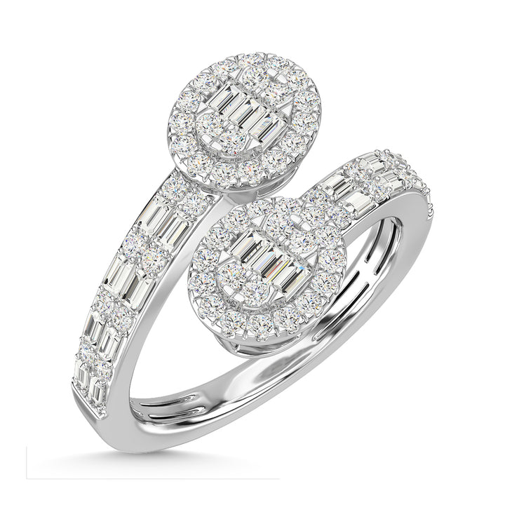 14K White Gold Diamond 7/8 Ct.Tw. Fashion Ring