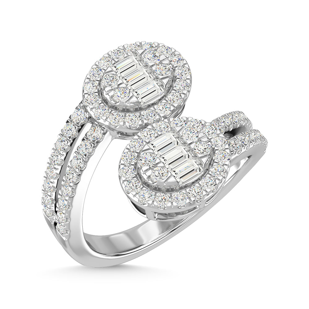 14K White Gold Diamond 1 Ct.Tw. Fashion Ring