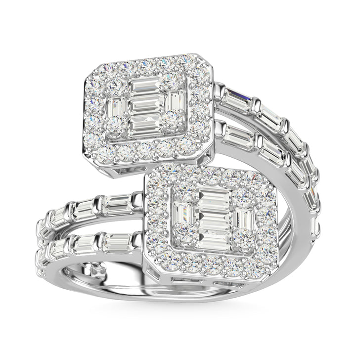 14K White Gold Diamond 1 Ct.Tw. Fashion Ring