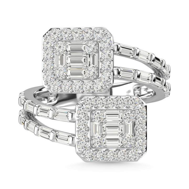 14K White Gold Diamond 1 Ct.Tw. Fashion Ring