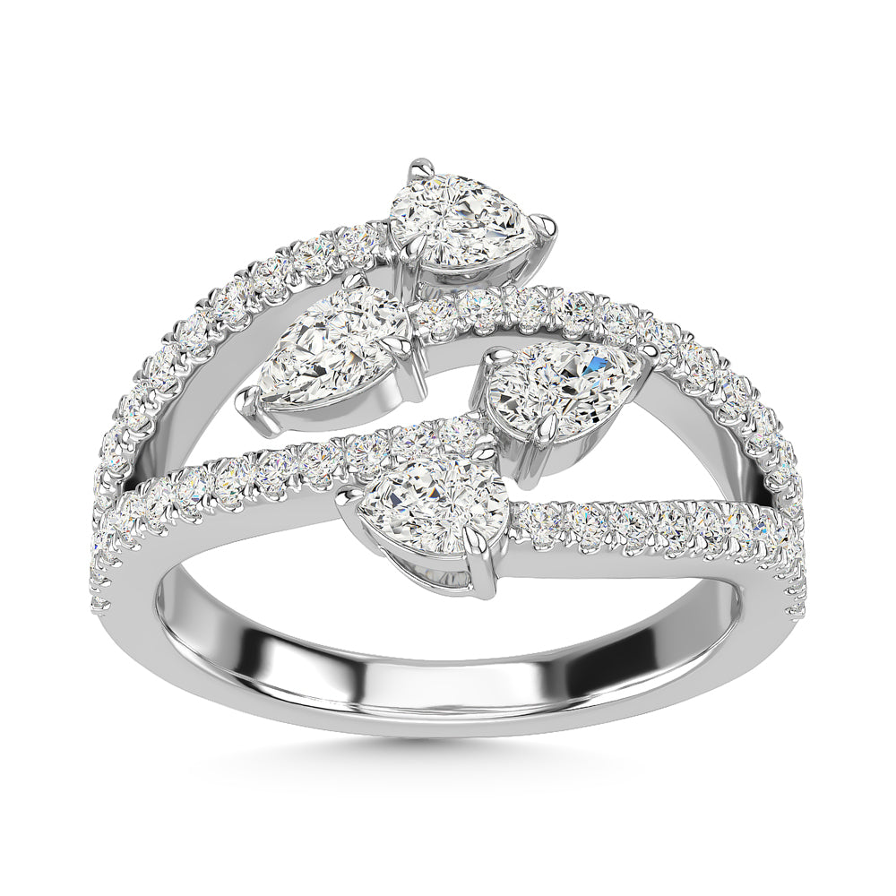14K White Gold Diamond 1 Ct.Tw. Fashion Ring