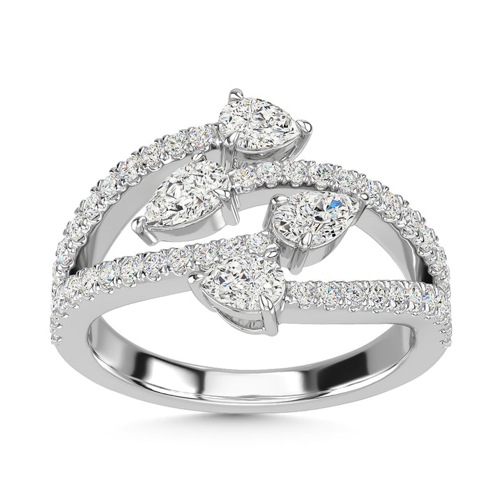 14K White Gold Diamond 1 Ct.Tw. Fashion Ring