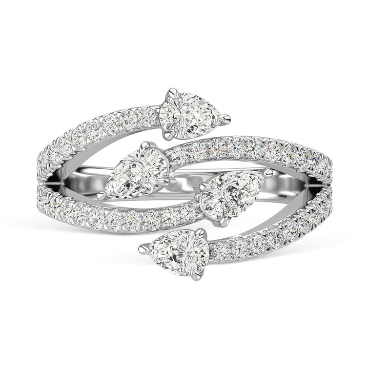 14K White Gold Diamond 1 Ct.Tw. Fashion Ring