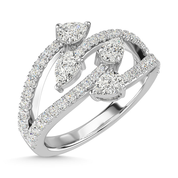 14K White Gold Diamond 1 Ct.Tw. Fashion Ring