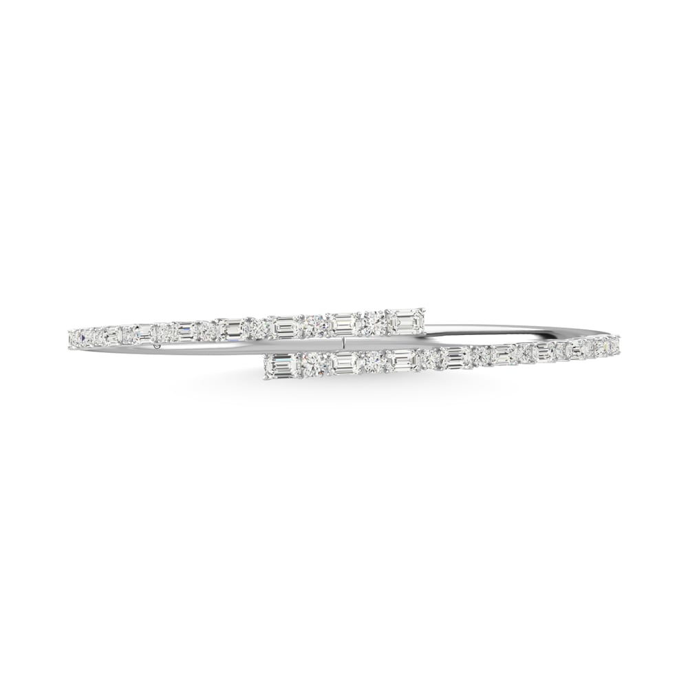 14K White Gold Diamond 3 1/5 Ct.Tw. Fashion Bangle