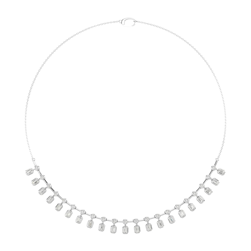 14K White Gold Diamond 3 1/4 Ct.Tw. Fashion Necklace
