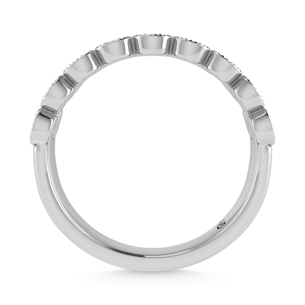 14K White Gold Diamond 1/20 Ct.Tw. Stackable Band