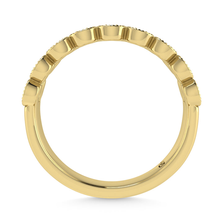 14K Yellow Gold Diamond 1/20 Ct.Tw. Stackable Band