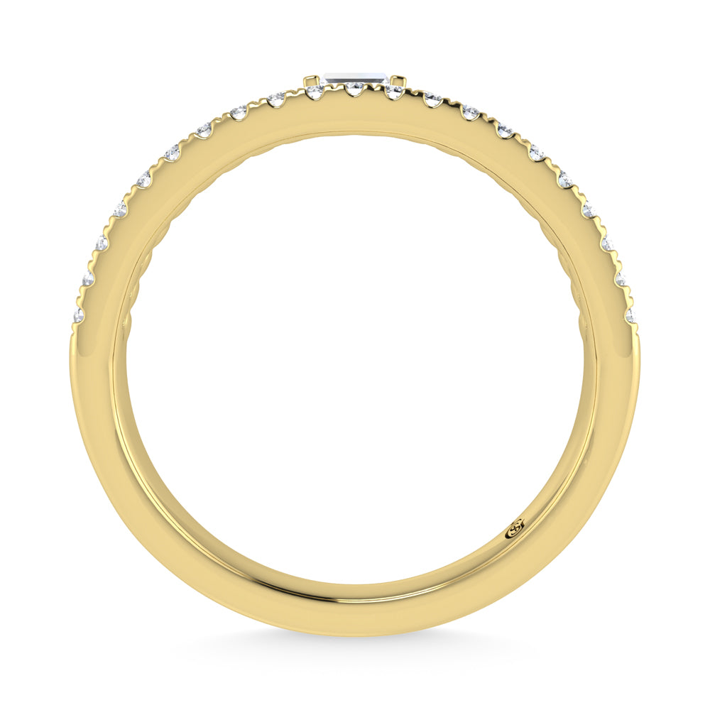 14K Yellow Gold Diamond 1/6 Ct.Tw. Stackable Band