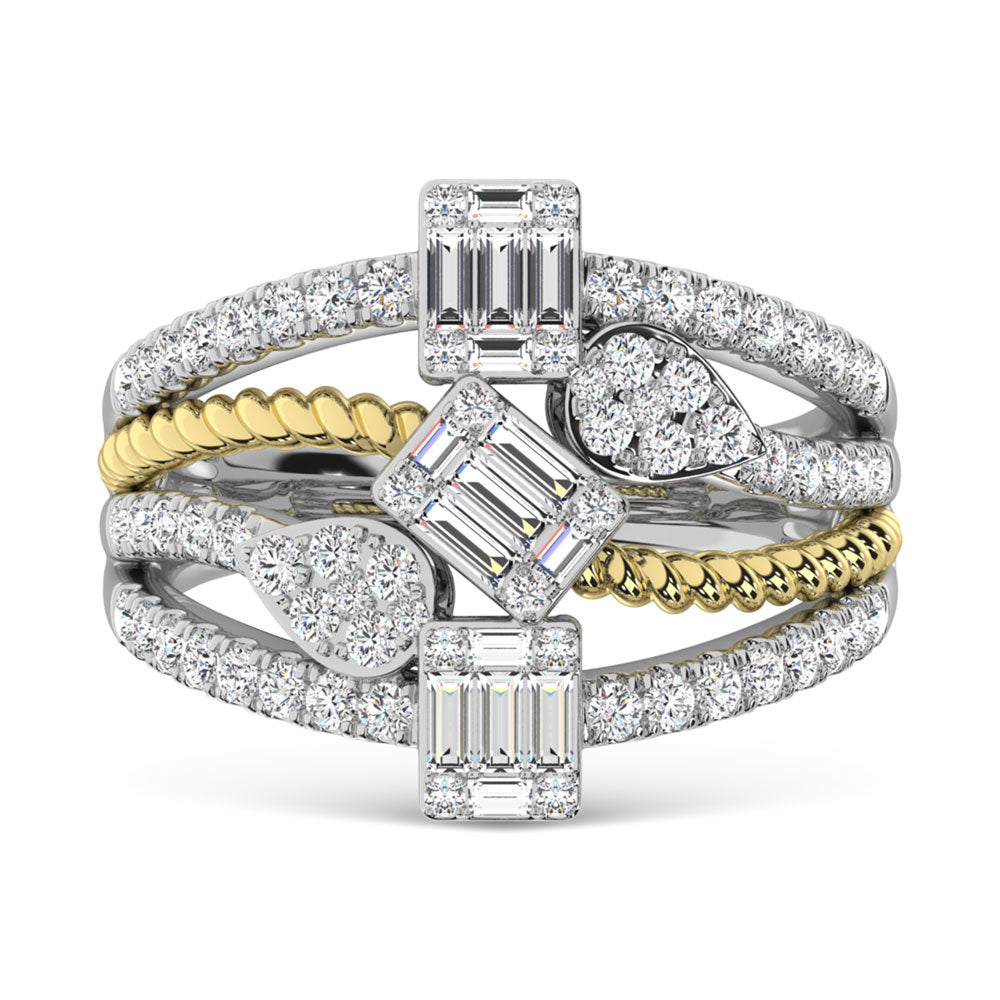 14K Two Tone Diamond 1 Ct.Tw. Fashion Ring