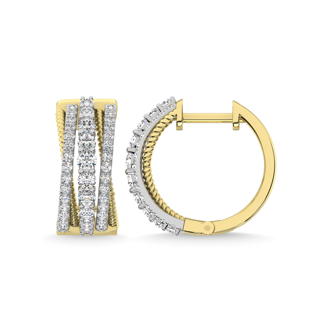 14K Two Tone Diamond 1 Ct.Tw. Fashion Earrings