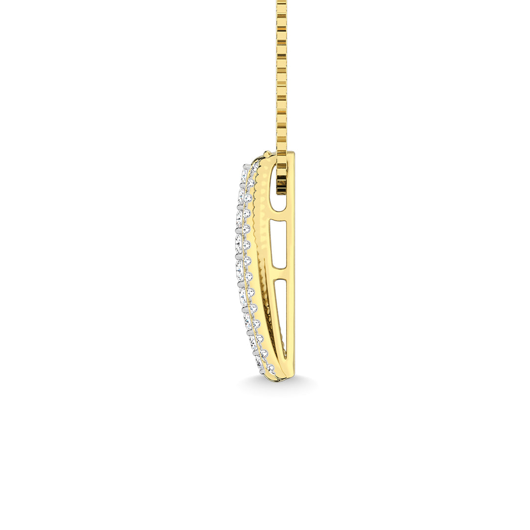 14K Two Tone Diamond 1/2 Ct.Tw. Fashion Pendant