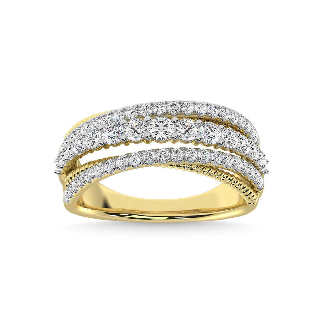 14K Two Tone Diamond 1 Ct.Tw. Fashion Ring