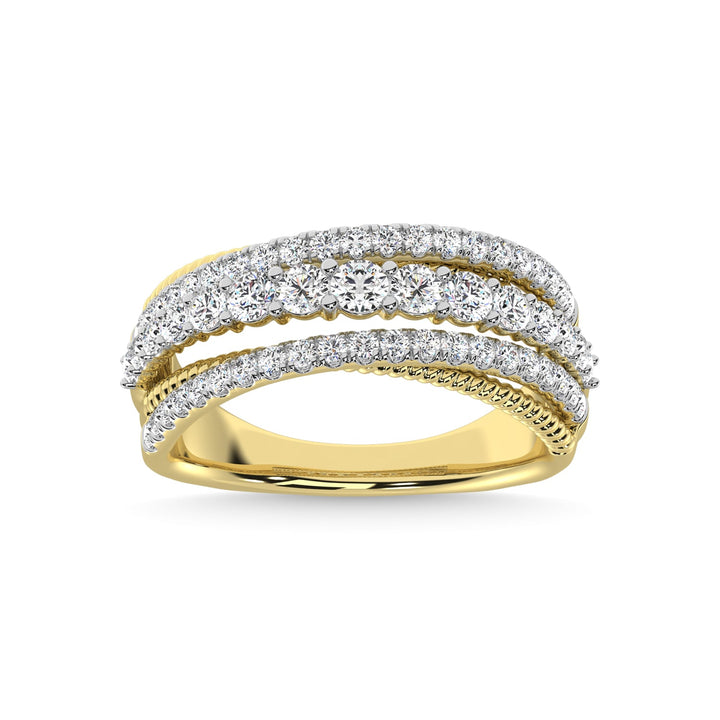 14K Two Tone Diamond 1 Ct.Tw. Fashion Ring