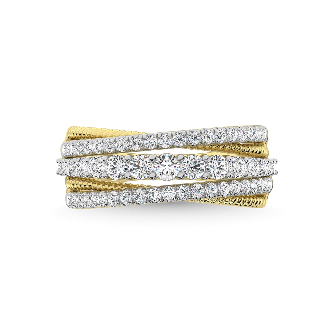 14K Two Tone Diamond 1 Ct.Tw. Fashion Ring