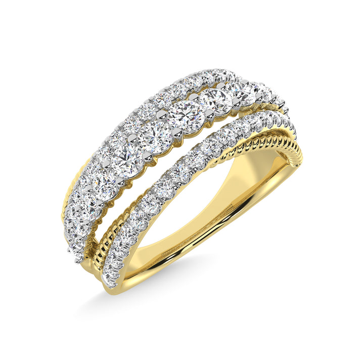 14K Two Tone Diamond 1 Ct.Tw. Fashion Ring