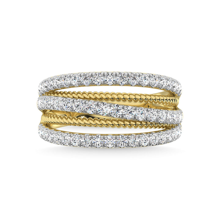 14K Two Tone Diamond 1 Ct.Tw. Fashion Ring