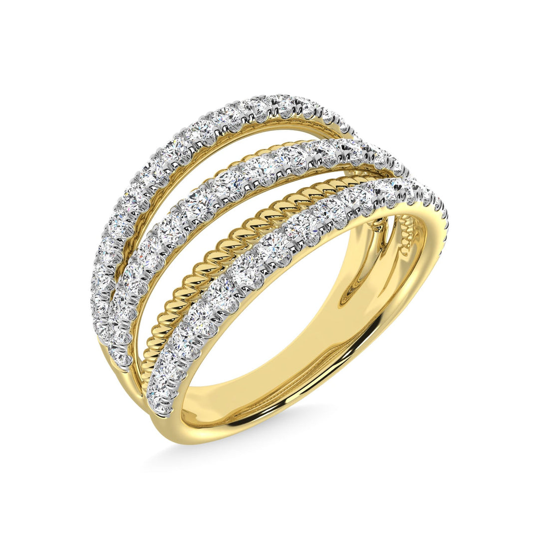 14K Two Tone Diamond 1 Ct.Tw. Fashion Ring