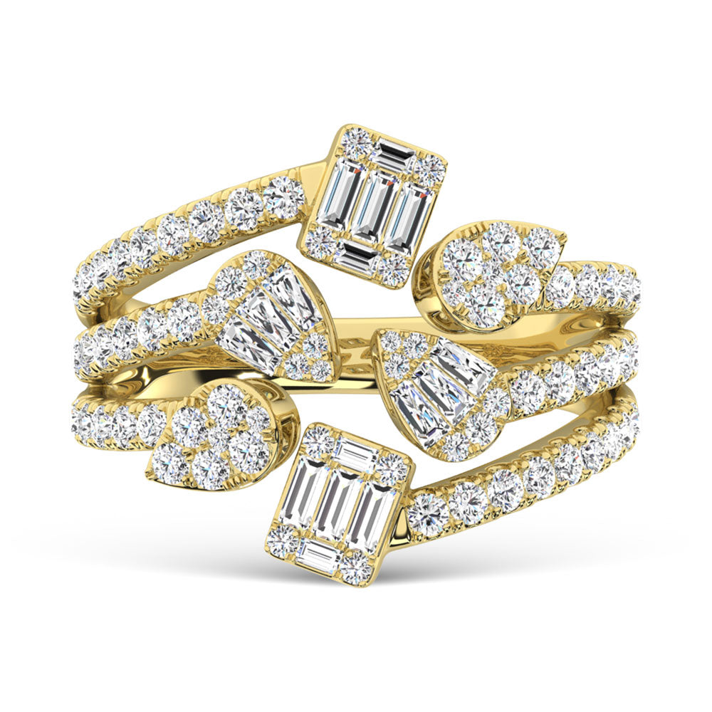 14K Yellow Gold Diamond 1 1/4 Ct.Tw. Fashion Ring